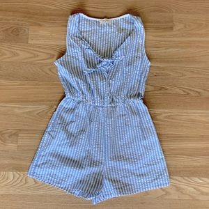 Everly blue and white striped Romper Size M